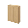 42" Tall Sandstone Birch Shaker 1-1/4" Overlay Wall Cabinet - Double Door 24", 27", 30", 33", 36"