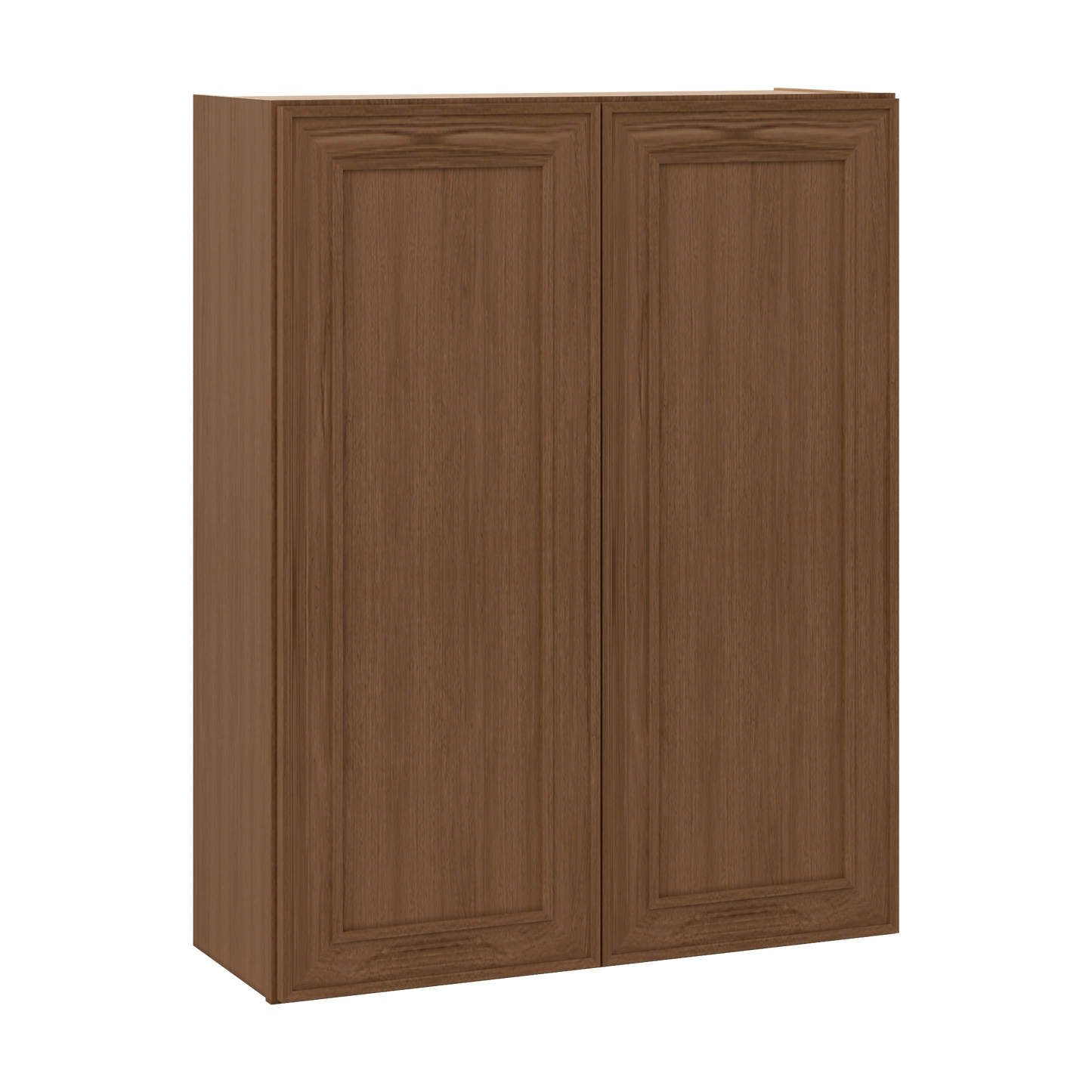 42" Tall Double Door 24", 27", 30", 33" & 36" Wide Elegant Craftsman Mocha Shaker Wall Cabinet