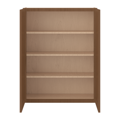 42" Tall Double Door 24", 27", 30", 33" & 36" Wide Elegant Craftsman Mocha Shaker Wall Cabinet