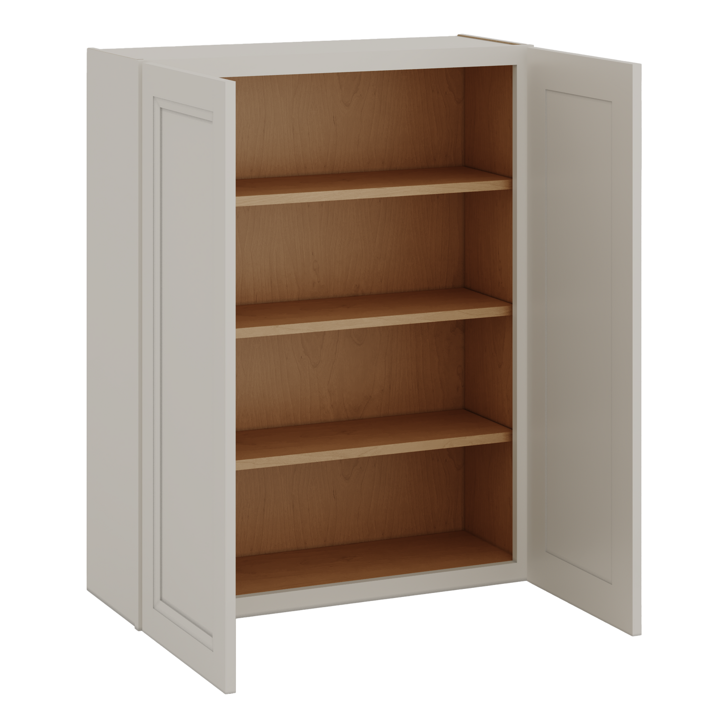 42" Tall Cinder Double Shaker Wall Cabinet - Double Door 24", 27", 30", 33", 36"