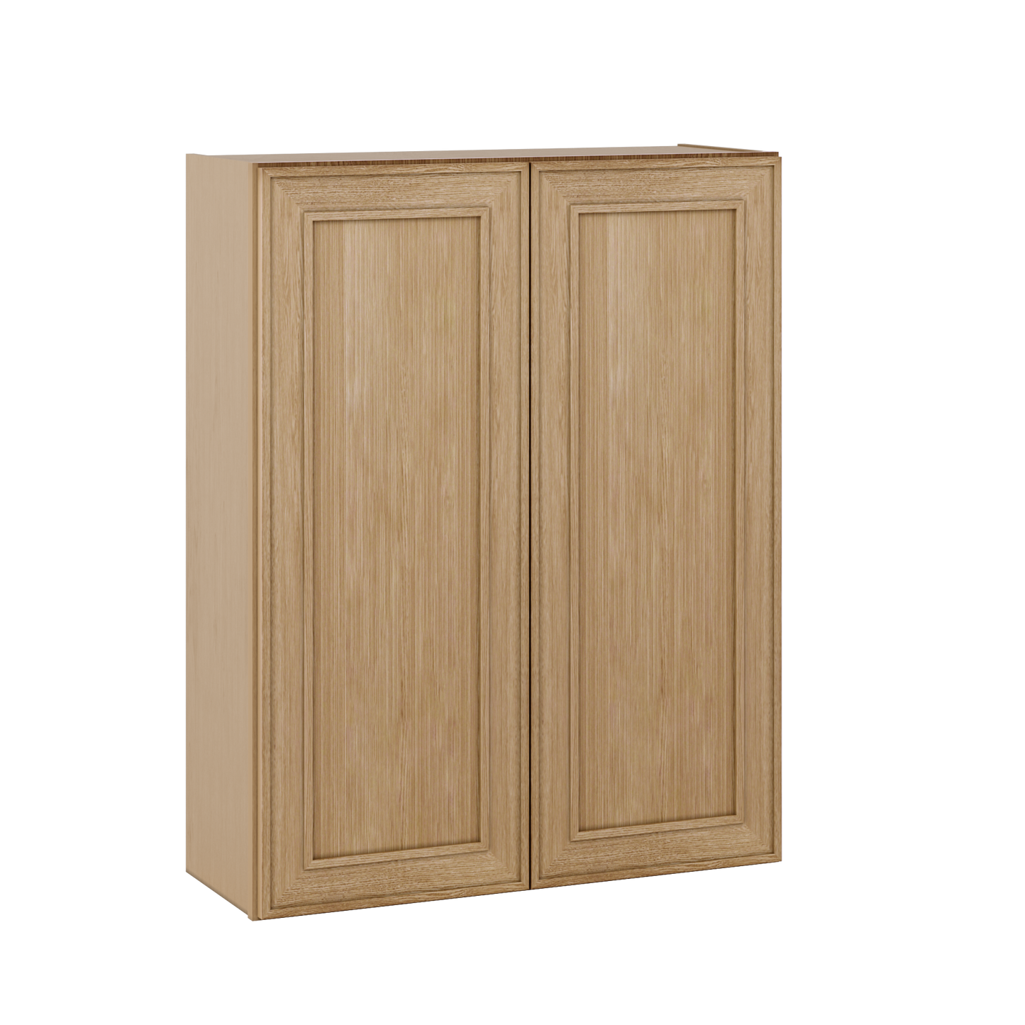 42" Tall Double Door 24", 27", 30", 33" & 36" Wide Elegant Oak Shaker Wall Cabinet