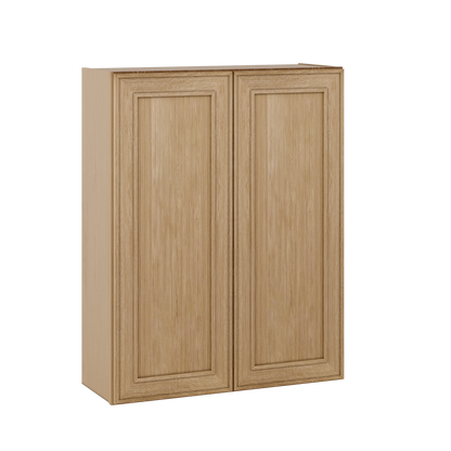 42" Tall Double Door 24", 27", 30", 33" & 36" Wide Elegant Oak Shaker Wall Cabinet