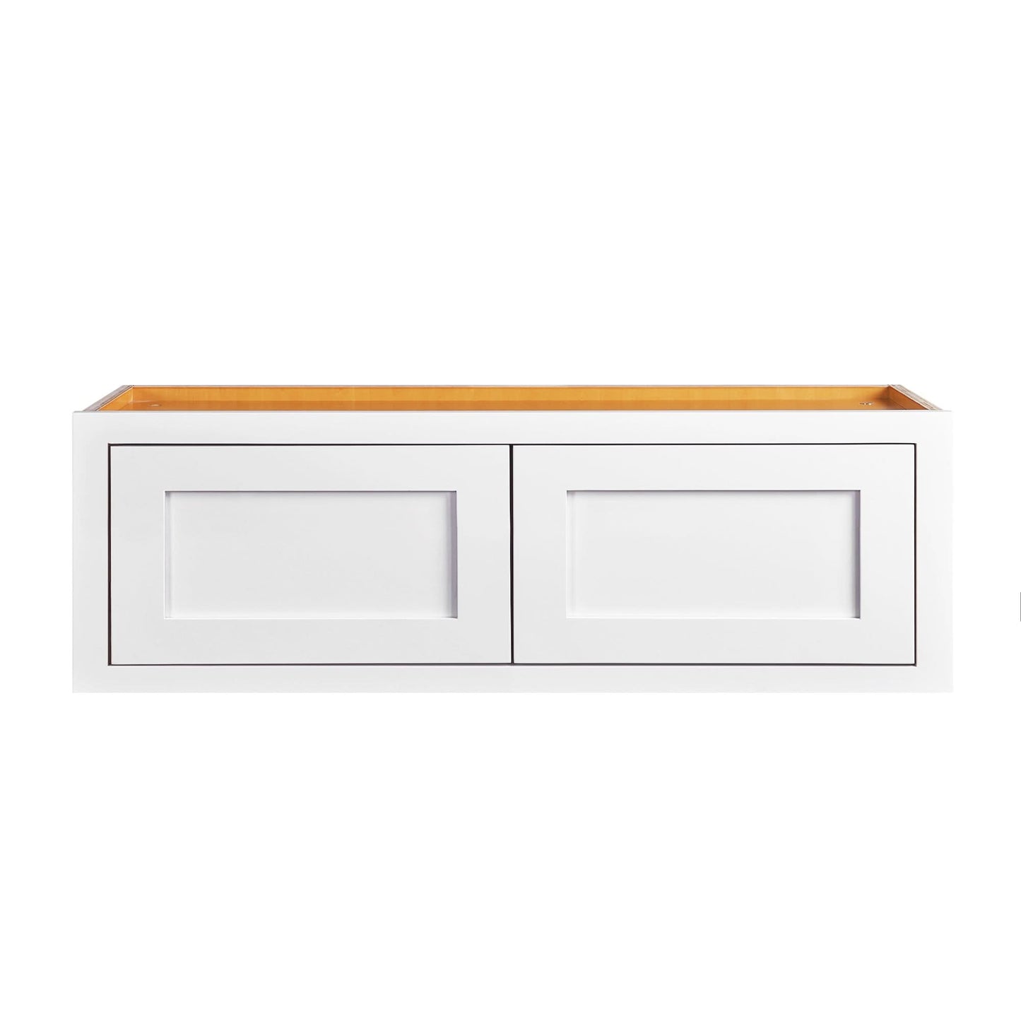 33" Wide Custom Color Stacker Inset Shaker Wall Cabinet - Double Door 12", 15", 18" & 21" Tall