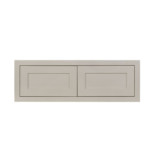 36" W 24" D Tuscan Gray Inset Shaker Refrigerator Wall Cabinet - 12", 15", 18", 21" & 24" Tall