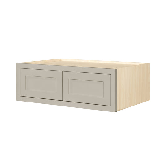 36" W 24" D Tuscan Gray Inset Shaker Refrigerator Wall Cabinet - 12", 15", 18", 21" & 24" Tall