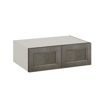 36" Wide 24" Deep Upper Huntington Cinder Double Shaker Wall Cabinet - Double Door 12", 15", 18", 21", 24"