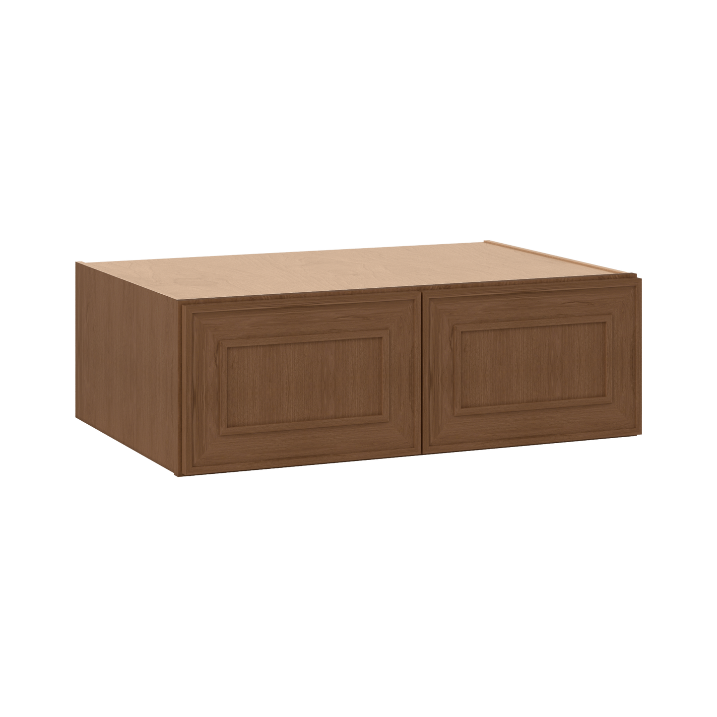 36" Wide 24" Deep 12", 15", 18", 21" & 24" Tall Mocha Elegant Oak Shaker Refrigerator Wall Cabinet