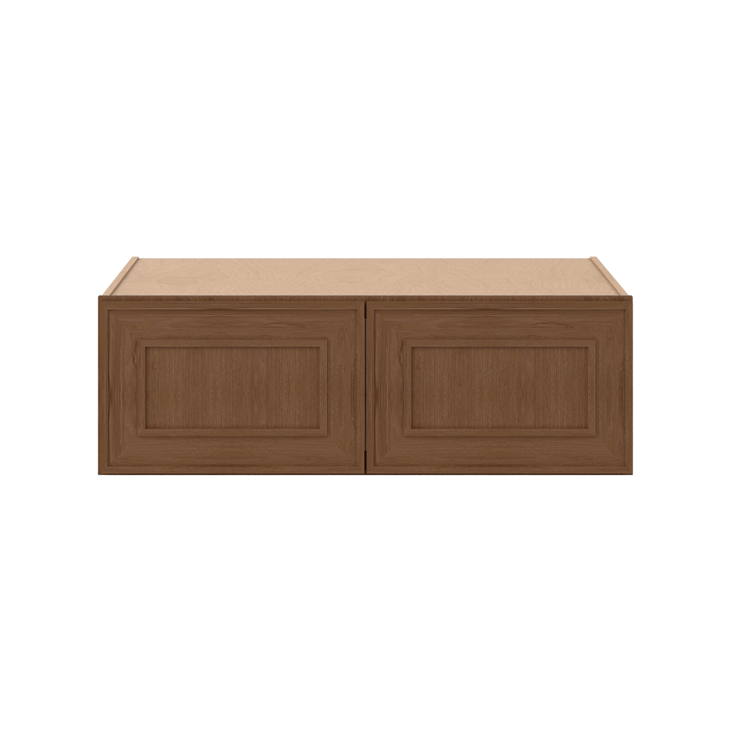 36" Wide 24" Deep 12", 15", 18", 21" & 24" Tall Mocha Elegant Oak Shaker Refrigerator Wall Cabinet