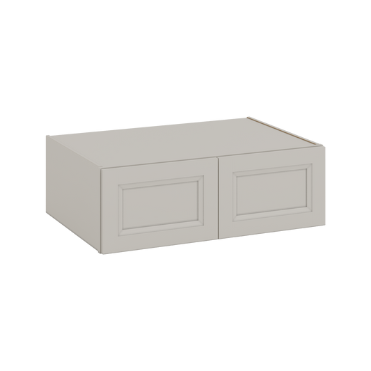 36" Wide 24" Deep Upper 27LGDS Laguna Gray Double Shaker Wall Cabinet - Double Door 12", 15", 18", 21", 24"