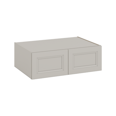 36" Wide 24" Deep Upper 27LGDS Laguna Gray Double Shaker Wall Cabinet - Double Door 12", 15", 18", 21", 24"