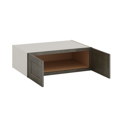 36" Wide 24" Deep Upper Huntington Cinder Double Shaker Wall Cabinet - Double Door 12", 15", 18", 21", 24"