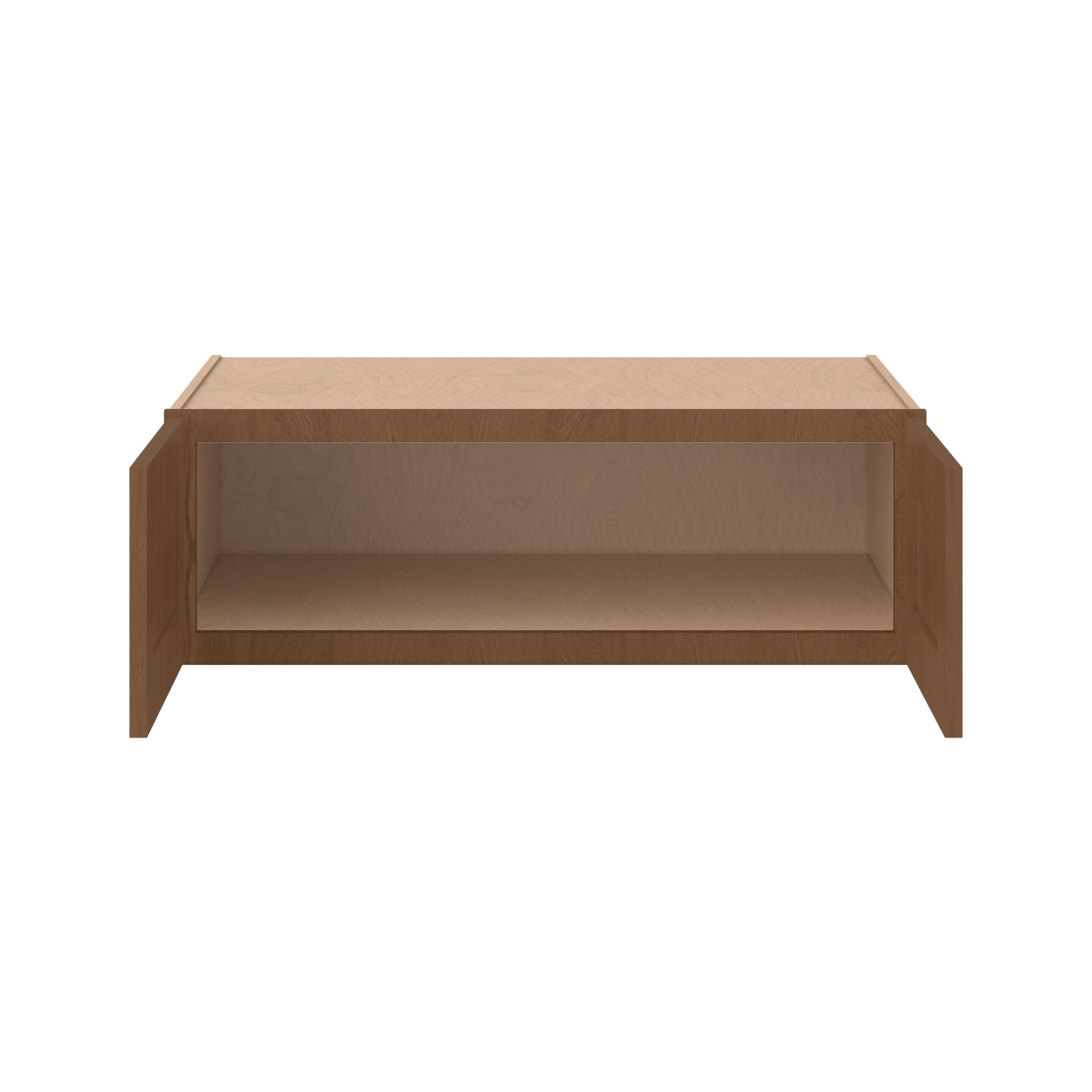 36" Wide 24" Deep 12", 15", 18", 21" & 24" Tall Elegant Craftsman Mocha Shaker Refrigerator Wall Cabinet