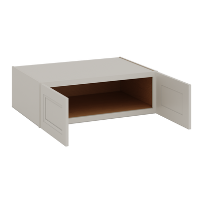 36" Wide 24" Deep Upper 27LGDS Laguna Gray Double Shaker Wall Cabinet - Double Door 12", 15", 18", 21", 24"