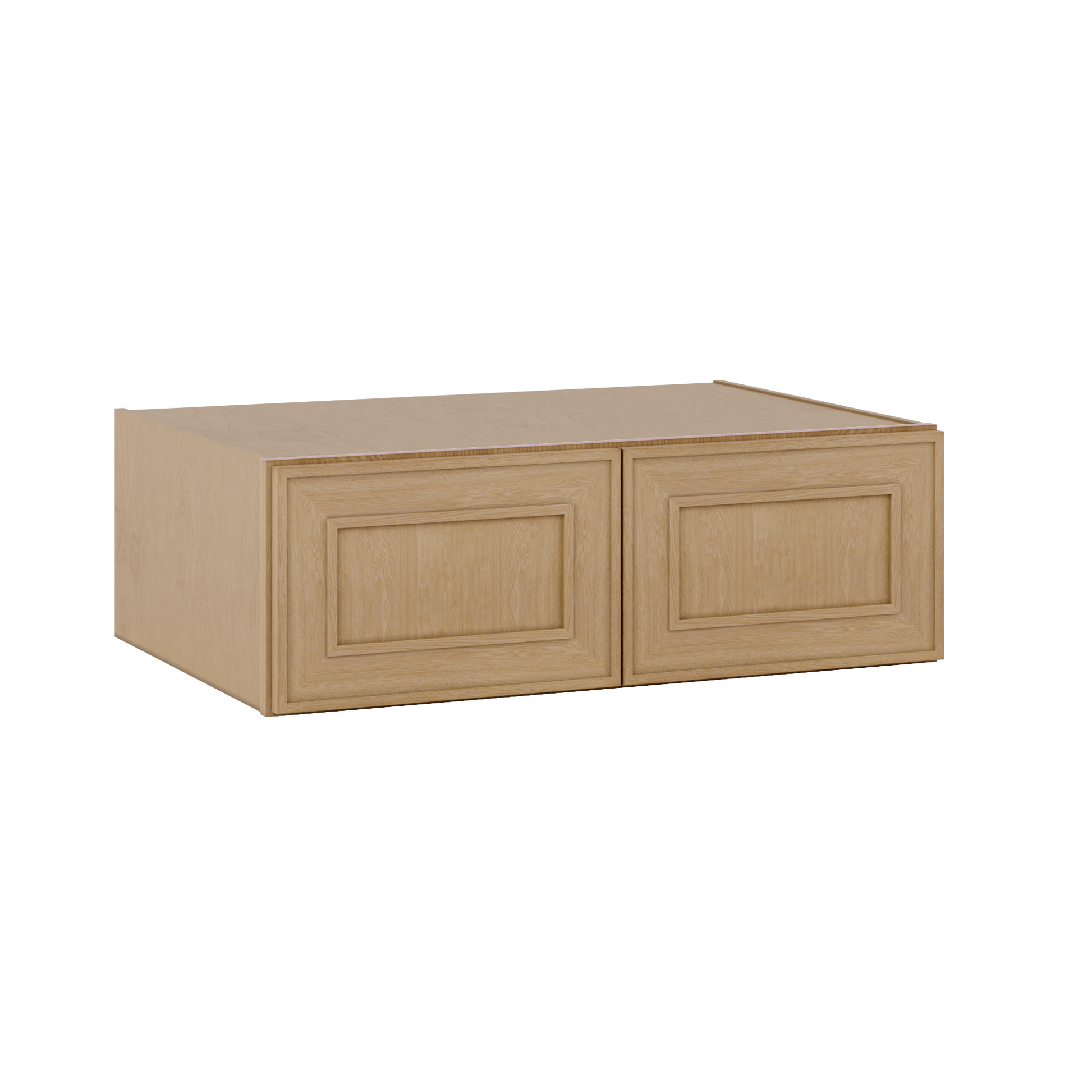 Natural oak elegant craftsman shaker refrigerator panel 12"–36" rta kitchen cabinet – angle view