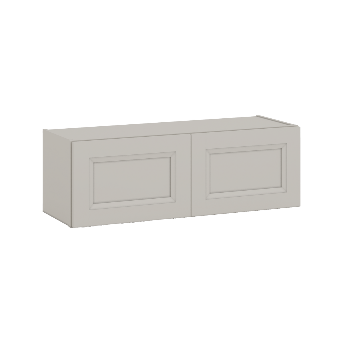 36" Wide by 12" Deep Bridge 27LGDS Laguna Gray Double Shaker Wall Cabinet - Double Door 12", 15", 18", 21", 24" Tall