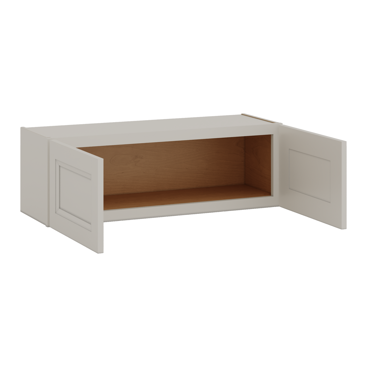 36" Wide by 12" Deep Bridge 27LGDS Laguna Gray Double Shaker Wall Cabinet - Double Door 12", 15", 18", 21", 24" Tall