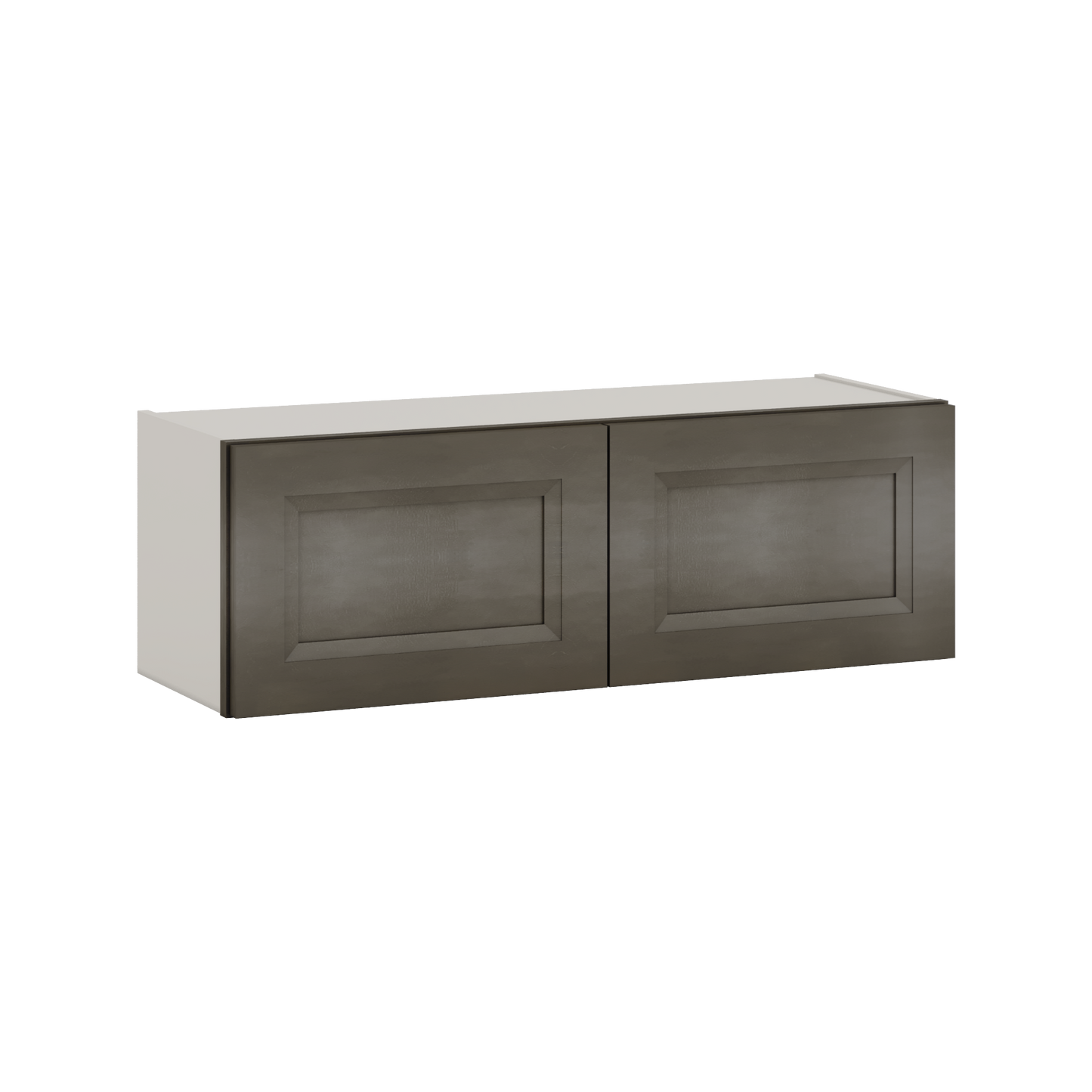 36" Wide by 12" Deep Bridge Huntington Cinder Double Shaker Wall Cabinet - Double Door 12", 15", 18", 21", 24" Tall