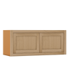 36" Wide Bridge White Oak Inset Shaker Wall Cabinet - Double Door 12", 15", 18", 21" & 24" Tall