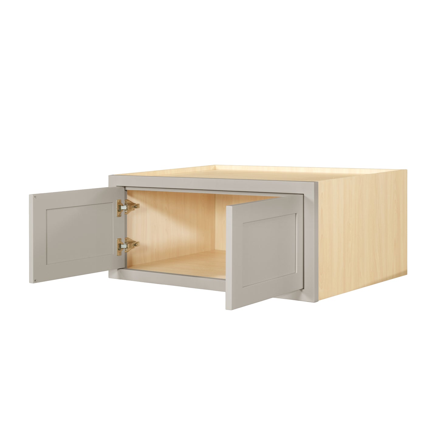 36" Wide 24" Deep 12", 15", 18", 21" & 24" Tall Ivory Elegant Craftsman Shaker Refrigerator Wall Cabinet