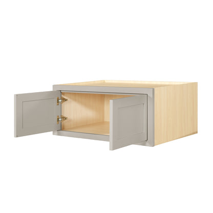 36" Wide 24" Deep 12", 15", 18", 21" & 24" Tall Ivory Elegant Craftsman Shaker Refrigerator Wall Cabinet