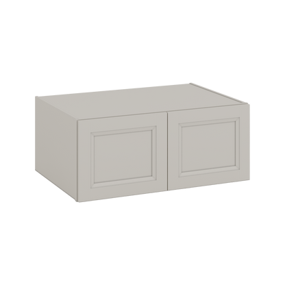 36" Wide 24" Deep Upper 27LGDS Laguna Gray Double Shaker Wall Cabinet - Double Door 12", 15", 18", 21", 24"