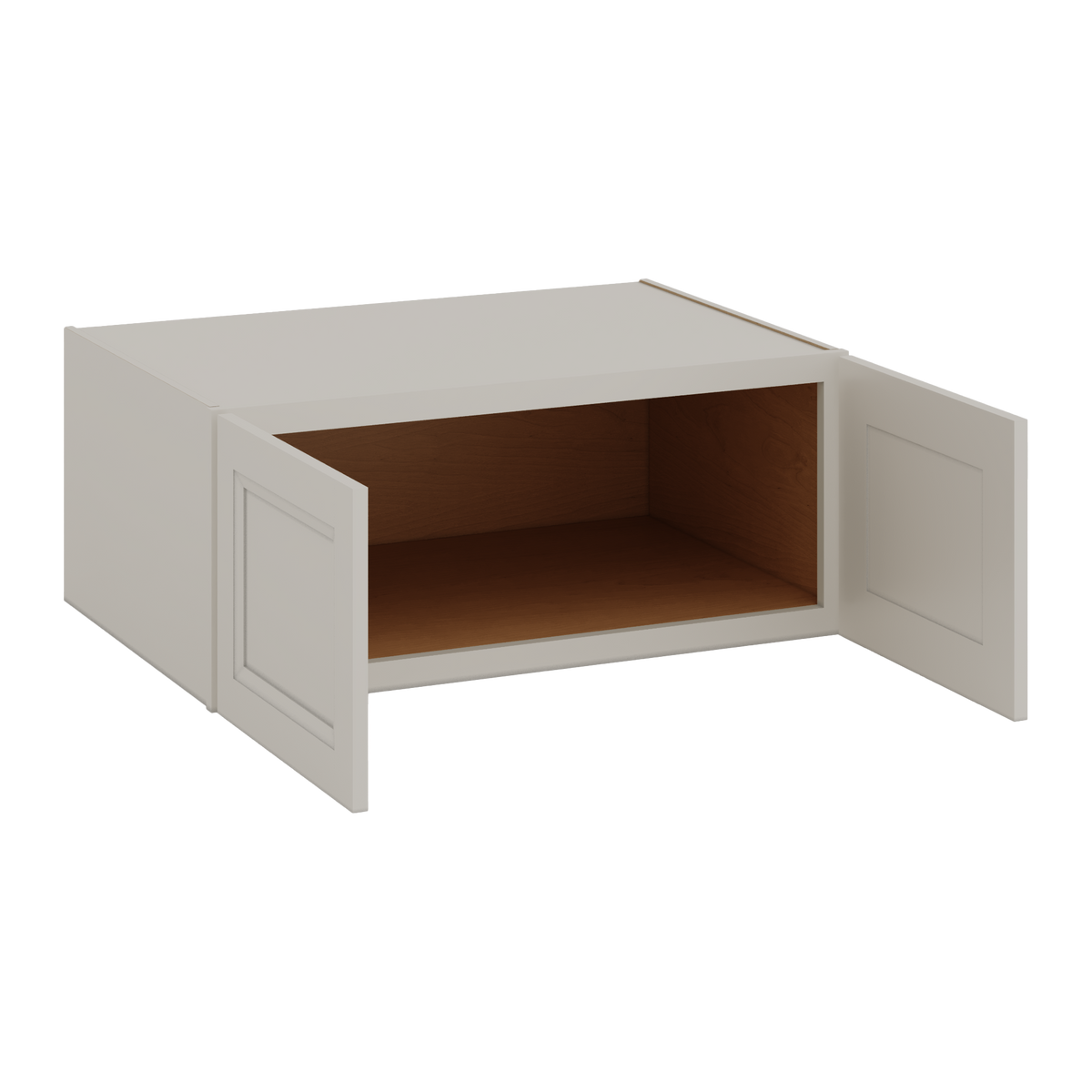 36" Wide 24" Deep Upper 27LGDS Laguna Gray Double Shaker Wall Cabinet - Double Door 12", 15", 18", 21", 24"