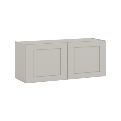 15" Tall 27LGDS Laguna Gray Double Shaker Stackable Cabinet - Double Door 24", 27", 30", 33" & 36" Wide