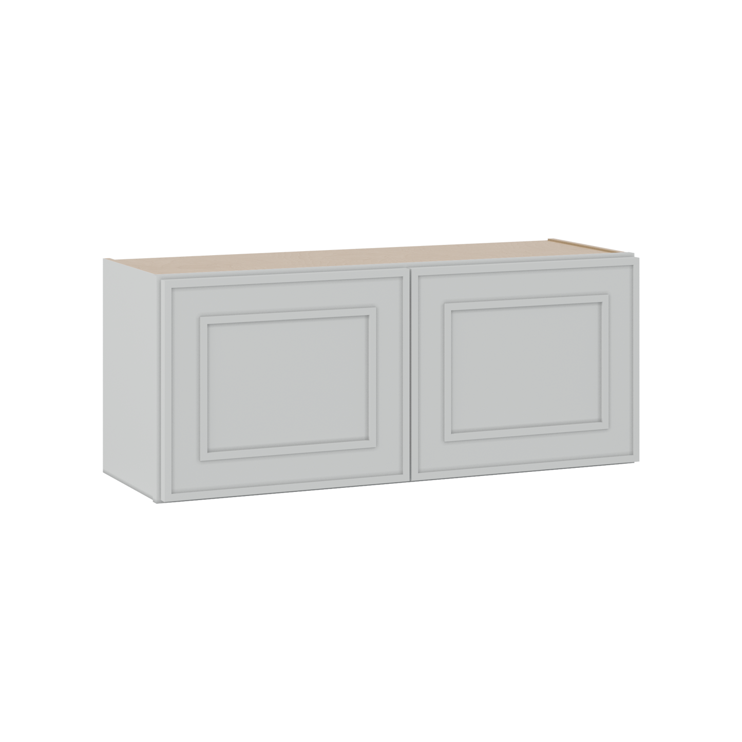 36" Wide Double Door 12", 15", 18", 21" & 24" Tall & 12" Deep White Elegant Oak Craftsman Shaker Wall Cabinet