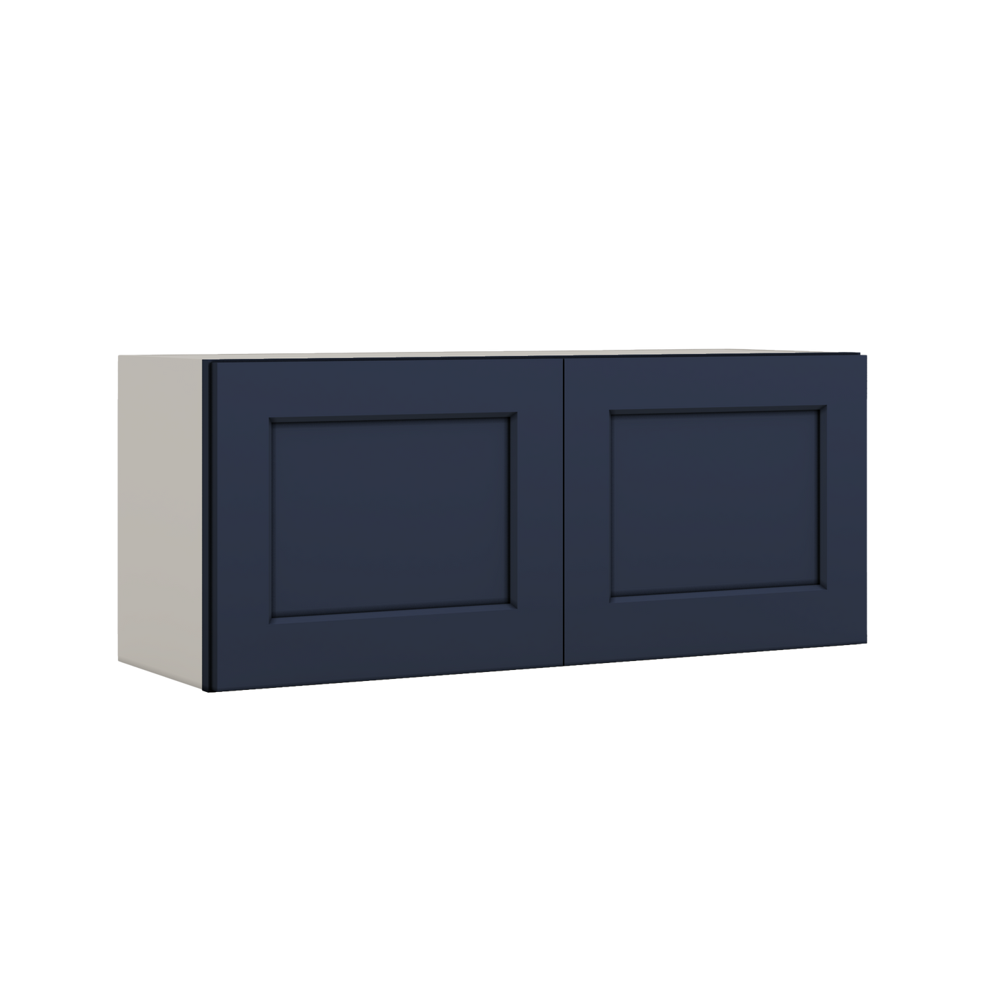 15" Tall NB29 Naval Blue Shaker Stackable Cabinet - Double Door 24", 27", 30", 33" & 36" Wide