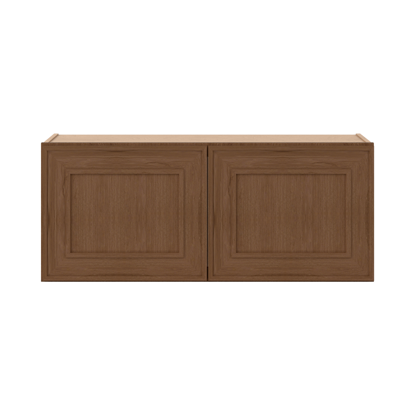 36" Wide Double Door 12", 15", 18", 21" & 24" Tall & 12" Deep Elegant Craftsman Mocha Shaker Wall Cabinet
