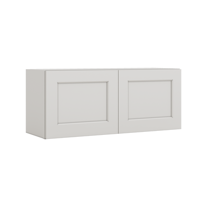15" Tall 2WS White Shaker Stackable Cabinet - Double Door 24", 27", 30", 33" & 36" Wide
