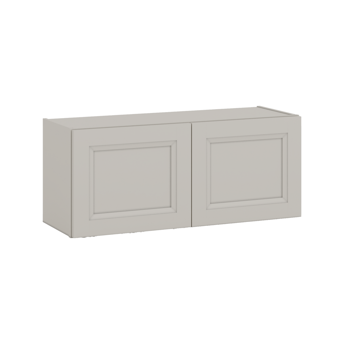 36" Wide by 12" Deep Bridge 27LGDS Laguna Gray Double Shaker Wall Cabinet - Double Door 12", 15", 18", 21", 24" Tall