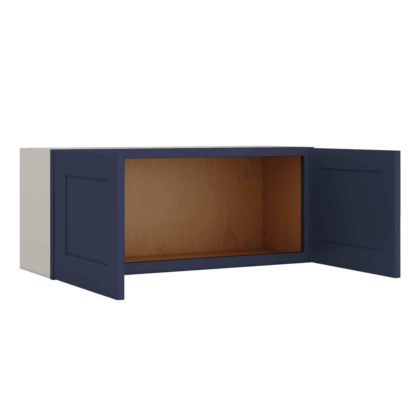 15" Tall NB29 Naval Blue Shaker Stackable Cabinet - Double Door 24", 27", 30", 33" & 36" Wide