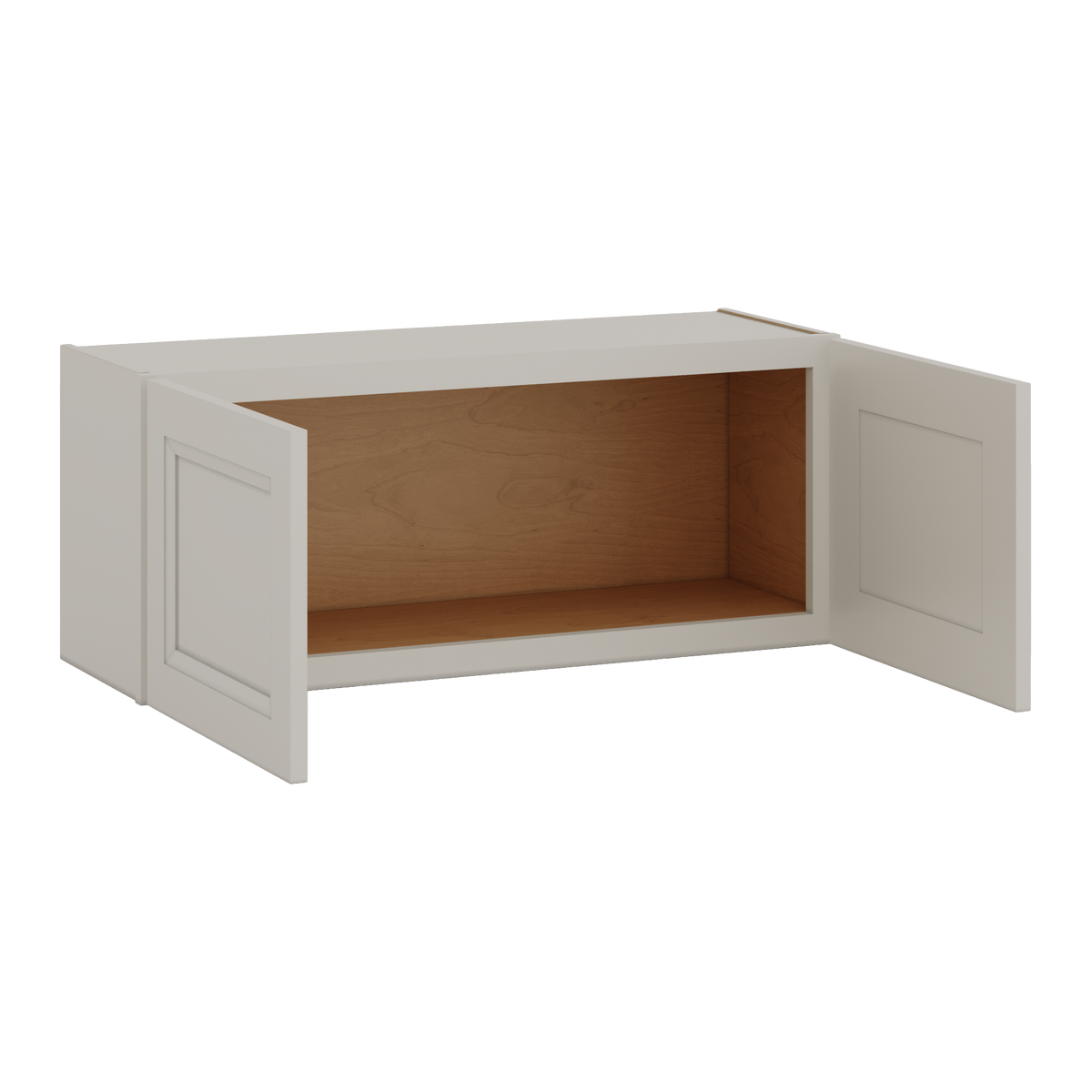 36" Wide by 12" Deep Bridge 27LGDS Laguna Gray Double Shaker Wall Cabinet - Double Door 12", 15", 18", 21", 24" Tall