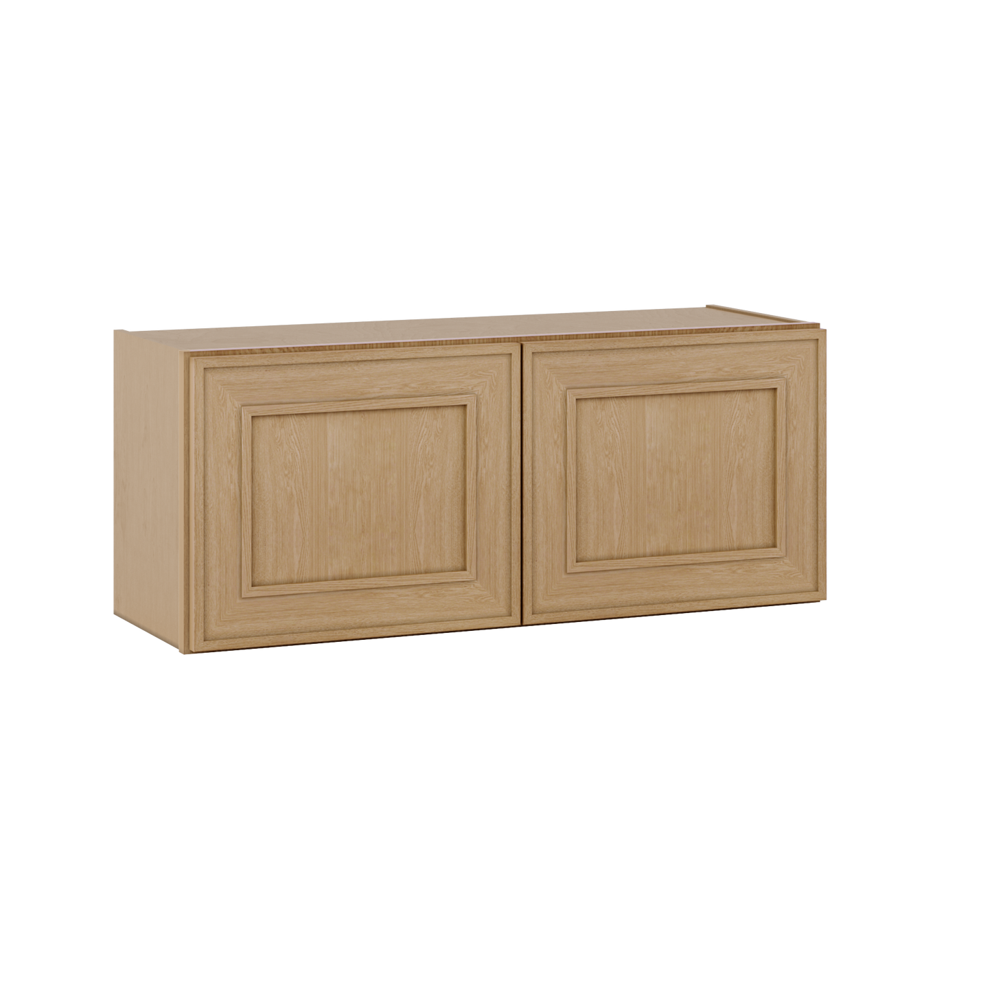 36" Wide Double Door 12", 15", 18", 21" & 24" Tall & 12" Deep Elegant Oak Craftsman Shaker Wall Cabinet
