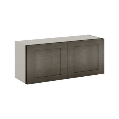 15" Tall Huntington Cinder Double Shaker Stackable Cabinet - Double Door 24", 27", 30", 33" & 36" Wide