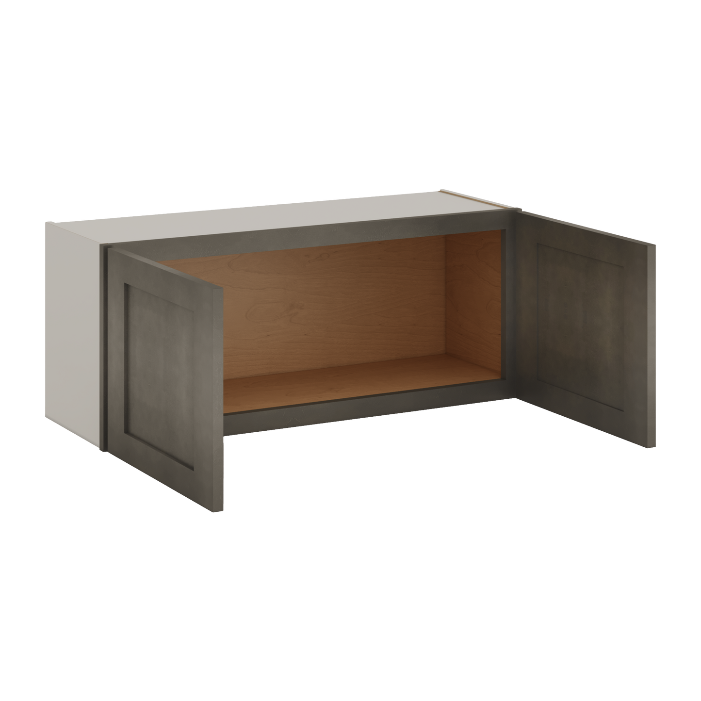 15" Tall Huntington Cinder Double Shaker Stackable Cabinet - Double Door 24", 27", 30", 33" & 36" Wide