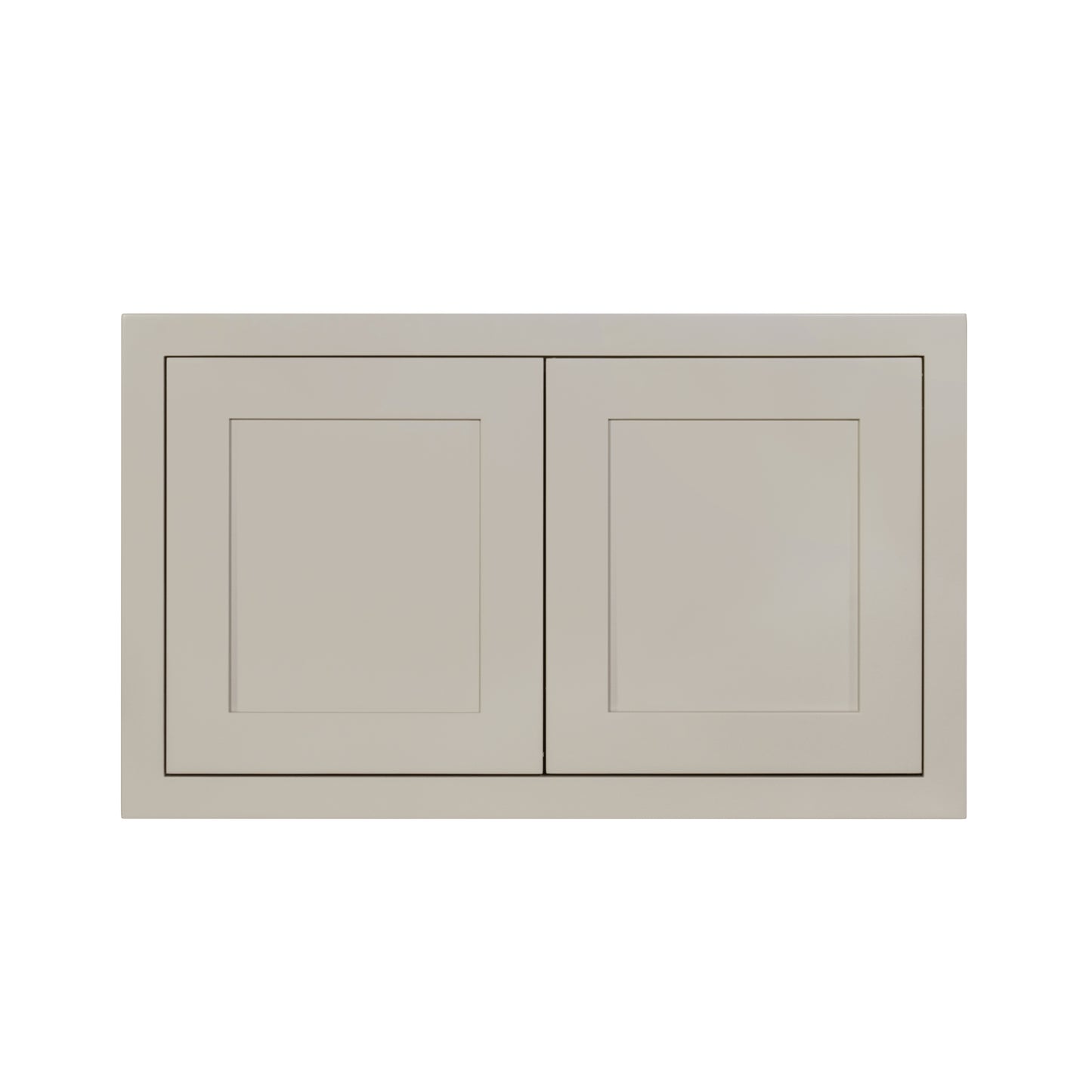 36" Wide Bridge Tuscan Gray Inset Shaker Wall Cabinet - Double Door 12", 15", 18", 21" & 24" Tall