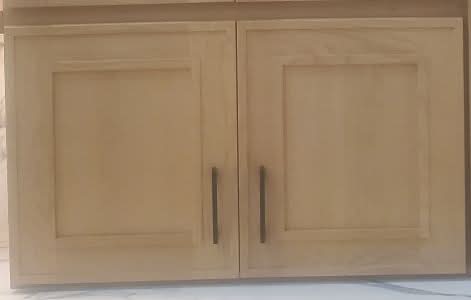 Natural oak elegant craftsman shaker refrigerator panel 12"–36" rta kitchen cabinet