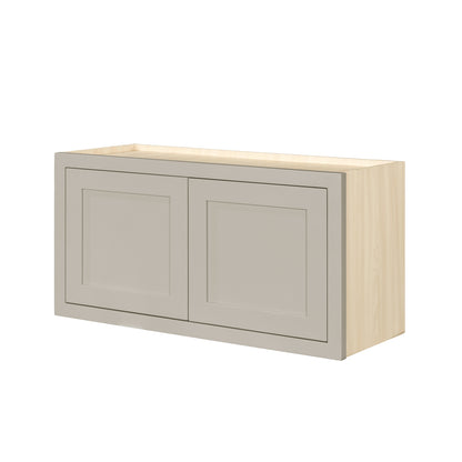 36" Wide 24" Deep 12", 15", 18", 21" & 24" Tall Ivory Elegant Craftsman Shaker Refrigerator Wall Cabinet