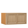 36" W 24" D Custom Oak Inset Shaker Refrigerator Wall Cabinet - 12", 15", 18", 21" & 24" Tall