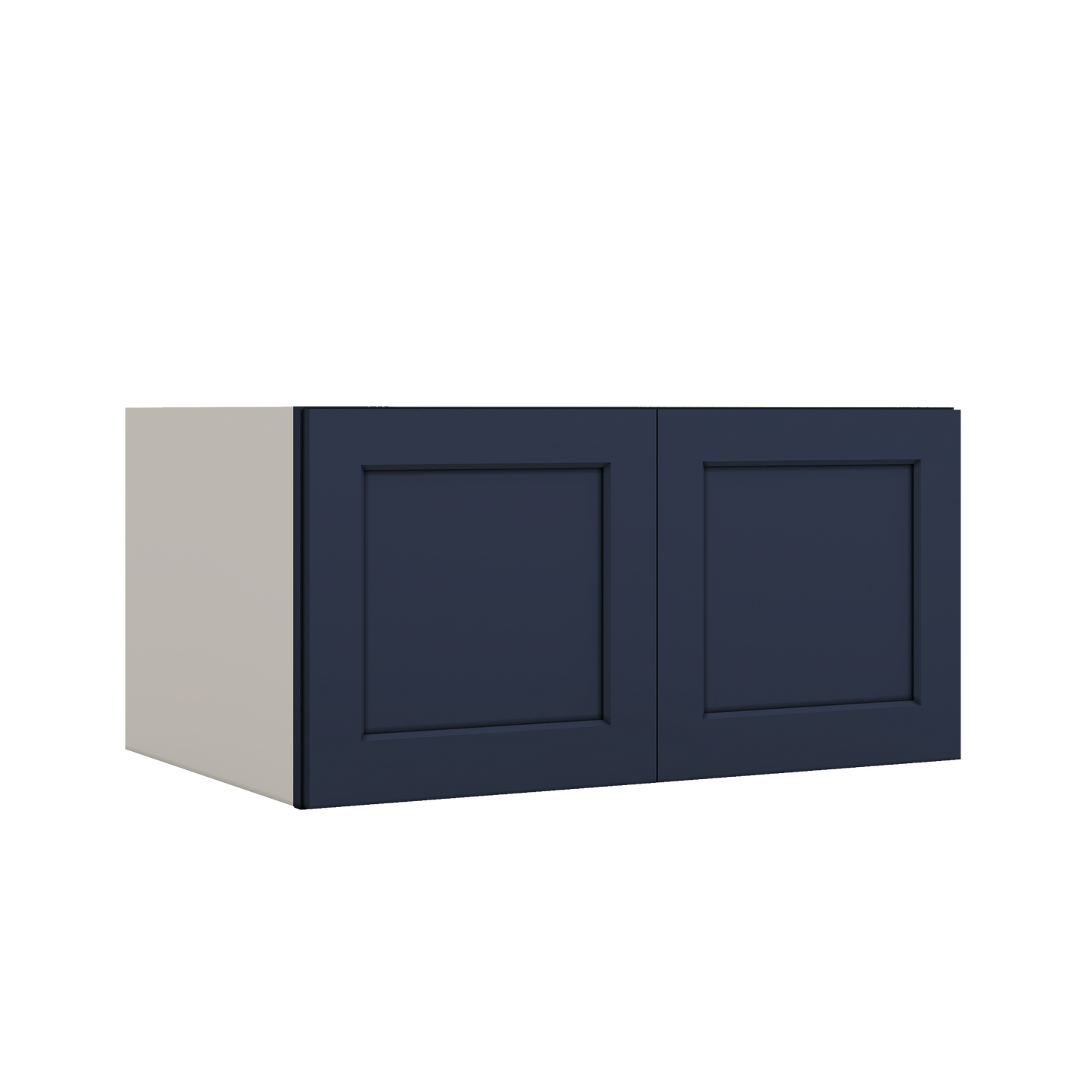 36" Wide 24" Deep Upper NB29 Naval Blue Shaker 1-1/4" Overlay Wall Cabinet - Double Door 12", 15", 18", 21", 24"