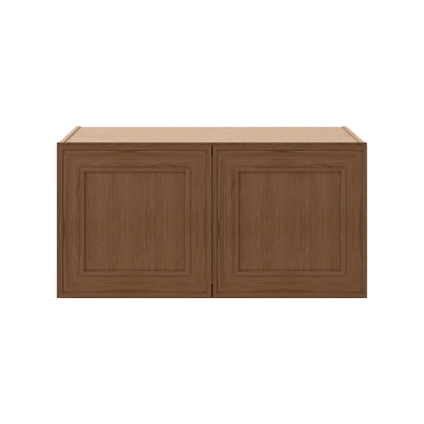 36" Wide 24" Deep 12", 15", 18", 21" & 24" Tall Mocha Elegant Oak Shaker Refrigerator Wall Cabinet