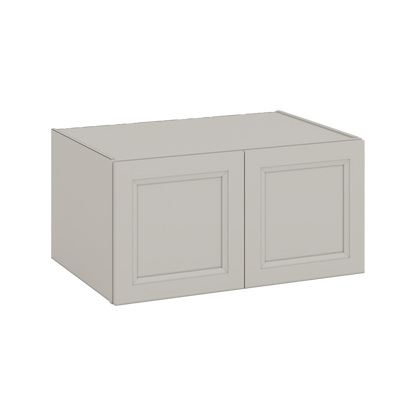 36" Wide 24" Deep Upper 27LGDS Laguna Gray Double Shaker Wall Cabinet - Double Door 12", 15", 18", 21", 24"