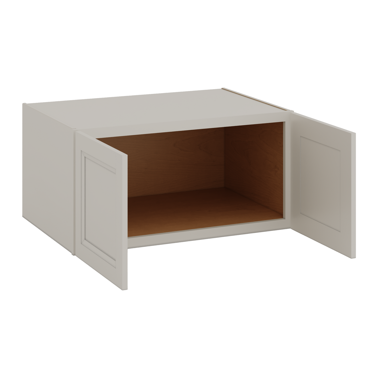 36" Wide 24" Deep Upper 27LGDS Laguna Gray Double Shaker Wall Cabinet - Double Door 12", 15", 18", 21", 24"