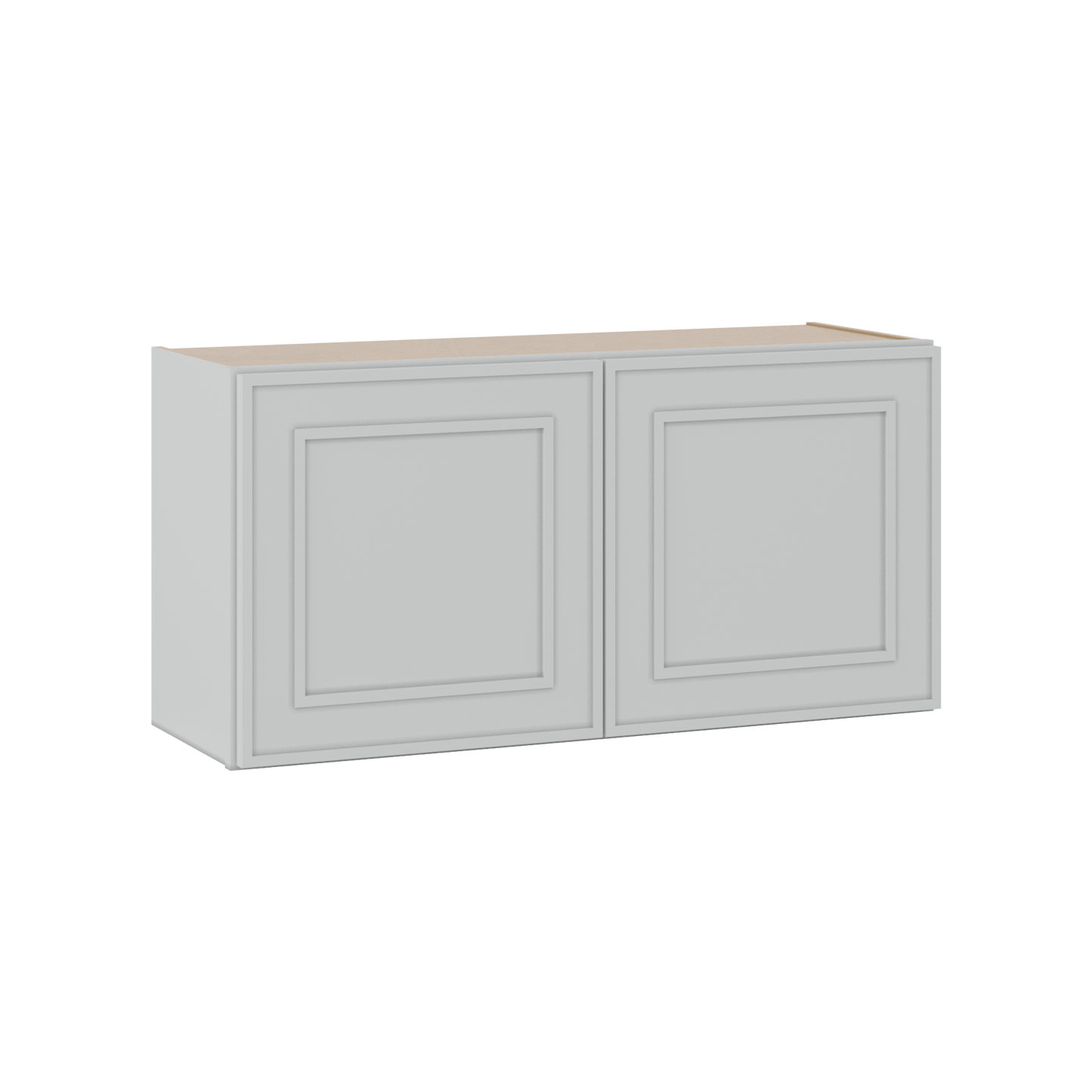 36" Wide Double Door 12", 15", 18", 21" & 24" Tall & 12" Deep White Elegant Oak Craftsman Shaker Wall Cabinet