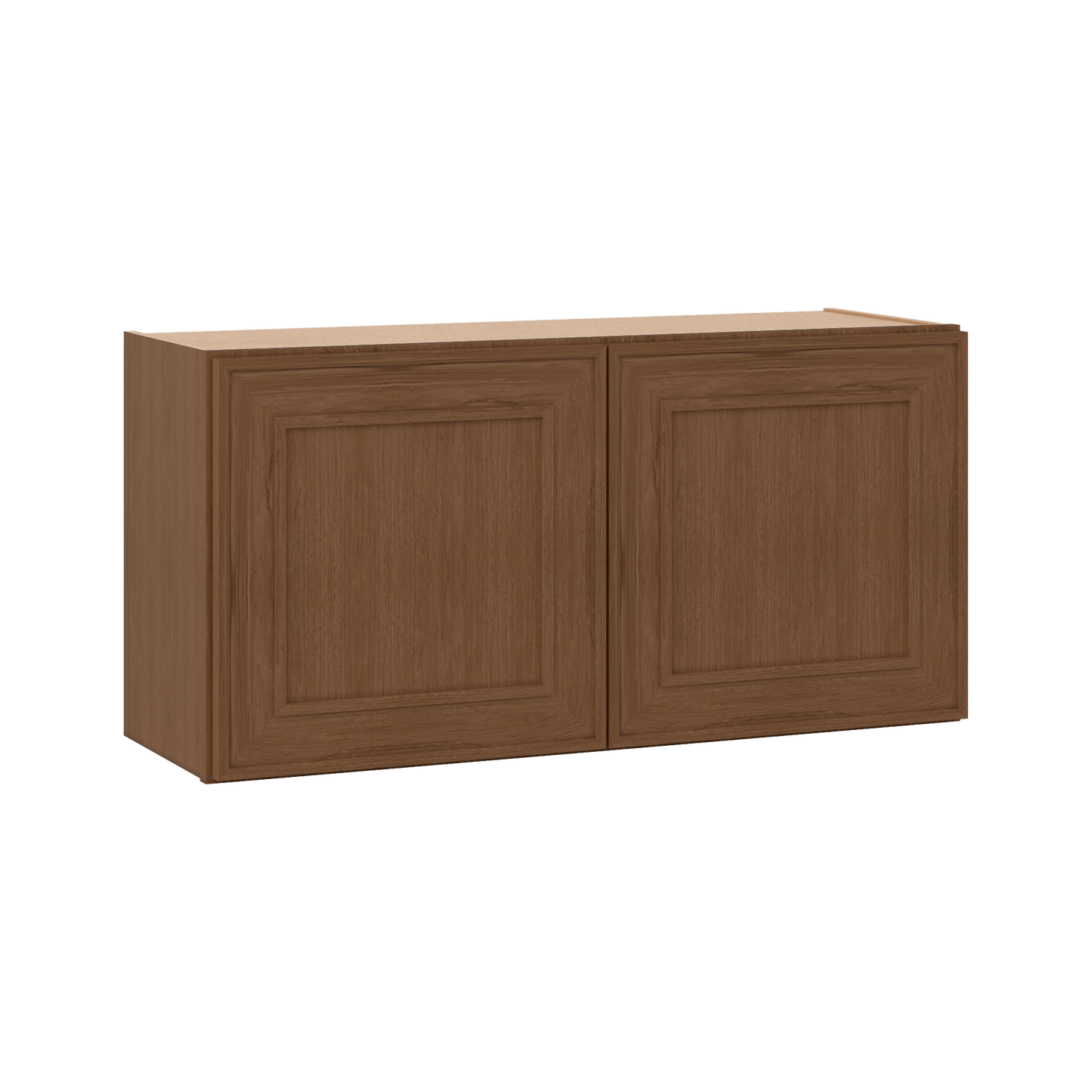 36" Wide Double Door 12", 15", 18", 21" & 24" Tall & 12" Deep Elegant Craftsman Mocha Shaker Wall Cabinet