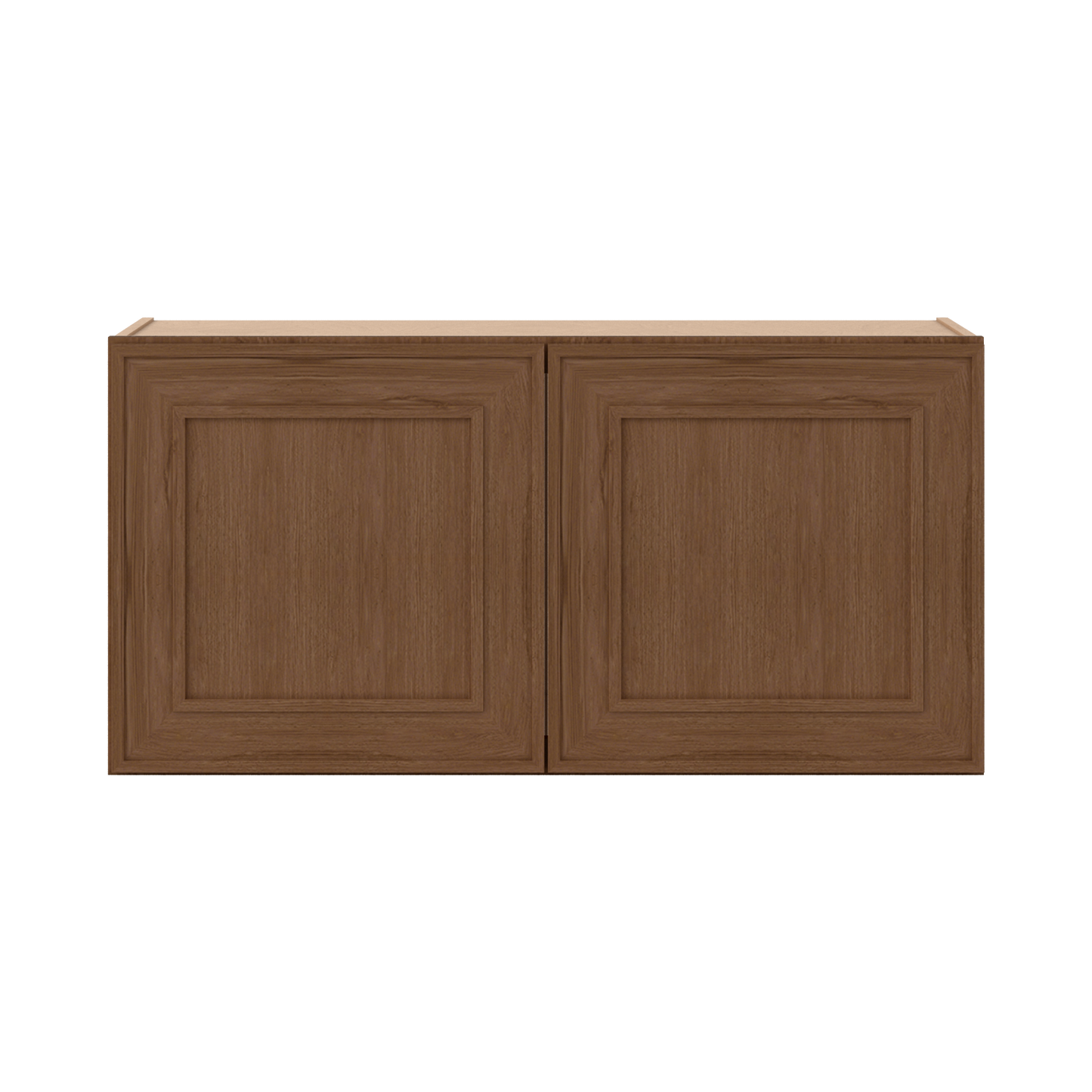 36" Wide Double Door 12", 15", 18", 21" & 24" Tall & 12" Deep Elegant Craftsman Mocha Shaker Wall Cabinet