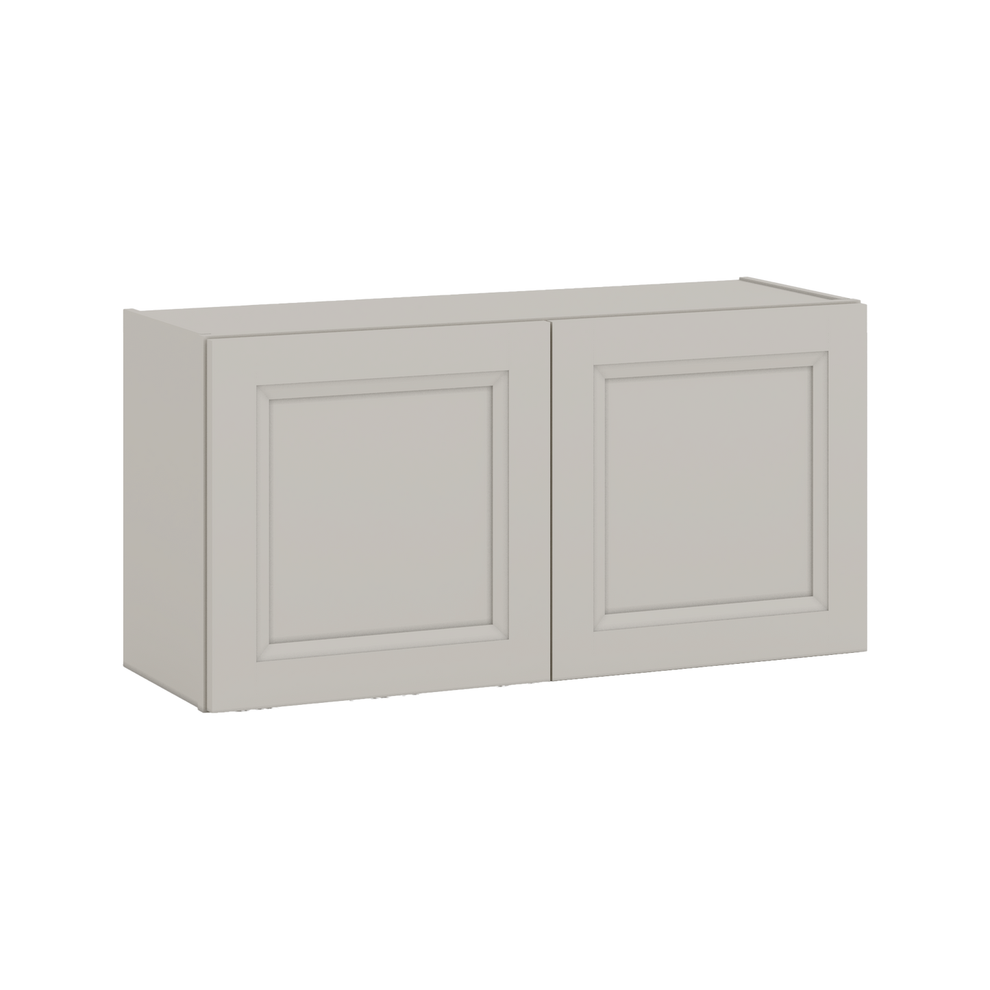36" Wide by 12" Deep Bridge 27LGDS Laguna Gray Double Shaker Wall Cabinet - Double Door 12", 15", 18", 21", 24" Tall