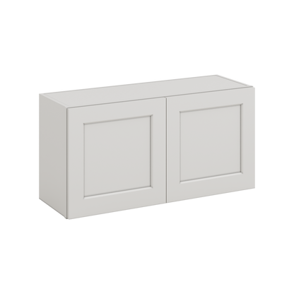 W3618 Wall Bridge Cabinet 36 Inch Wide 12 Inch Deep White Shaker